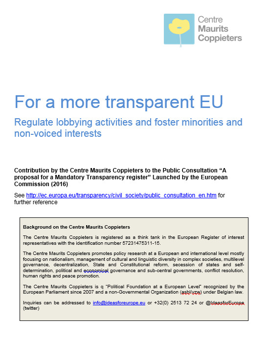 Public Consultation: For a more transparent EU