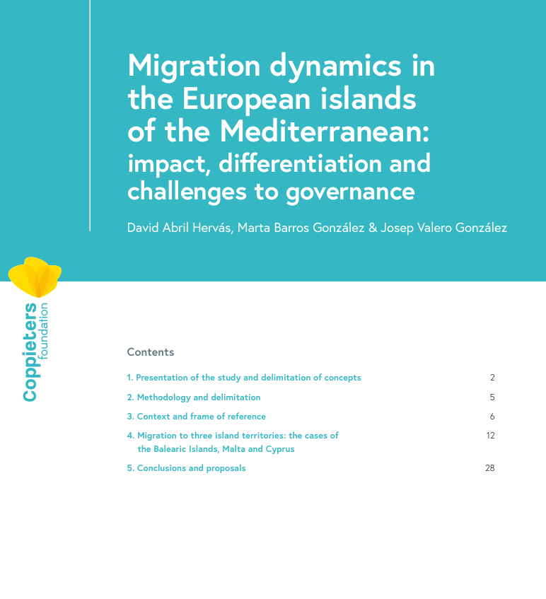 Migration dynamics in  the European islands  of the Mediterranean:  impact, differentiation and  challenges to governance